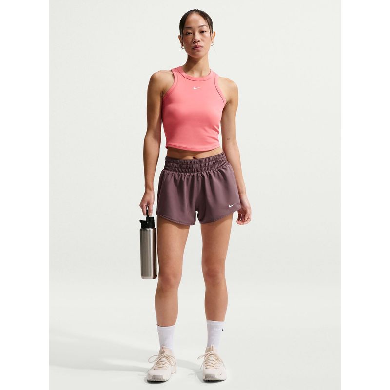 Nike Dri-FIT One Women Mauve Mid-Rise 3 Brief-Lined Shorts (XS)