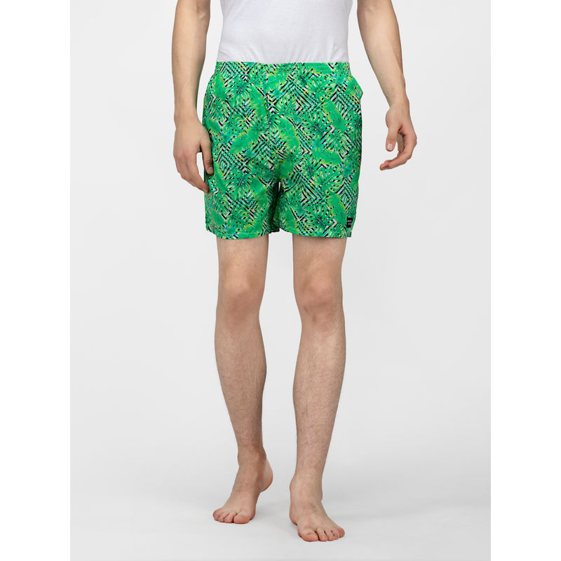 Whats Down Tropical Boxers - Green (S)