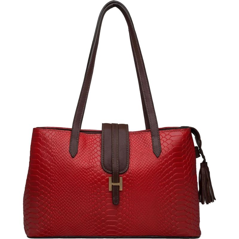 Buy Hidesign Red Solid Tote Bags Online