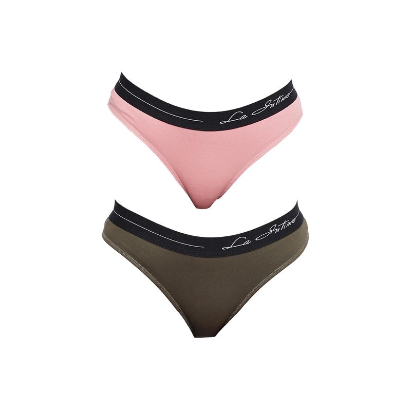 La Intimo Dulce Candy Brief Panty - Multi-Color (Pack of 2) (2XL)