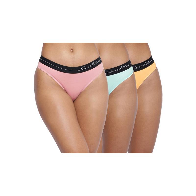 La Intimo Dulce Candy Brief Panty - Multi-Color (Pack of 3) (2XL)