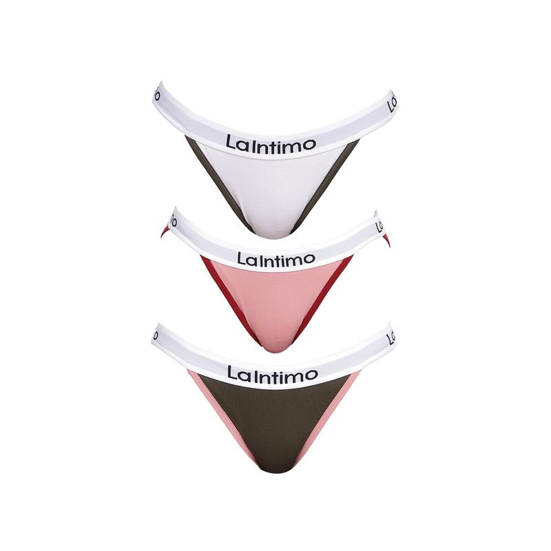 La Intimo Moda Fashionable Brief Panty - Multi-Color (Pack of 3) (2XL)
