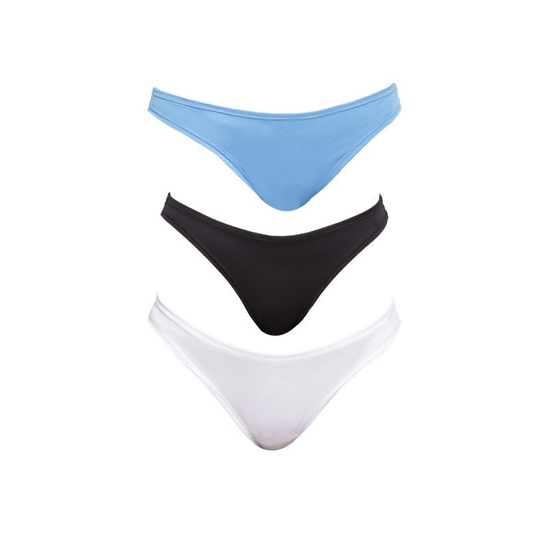 La Intimo Spiffy Semi Seamless Thongs - Multi-Color (Pack of 3) (2XL)