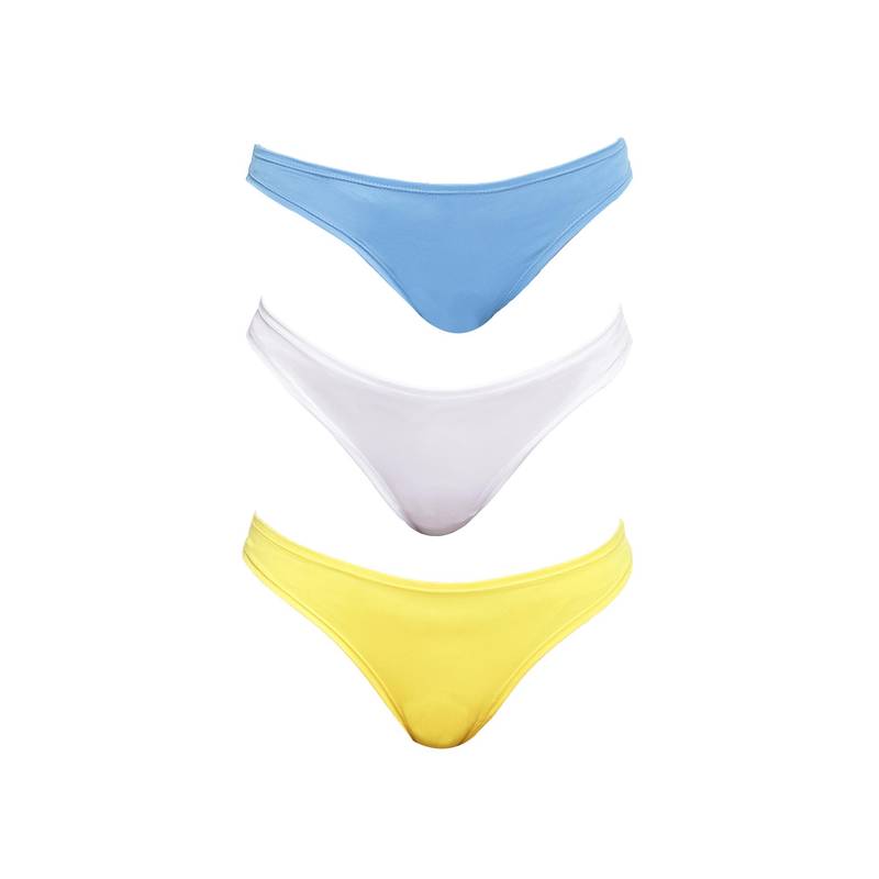 La Intimo Spiffy Semi Seamless Thongs - Multi-Color (Pack of 3) (2XL)
