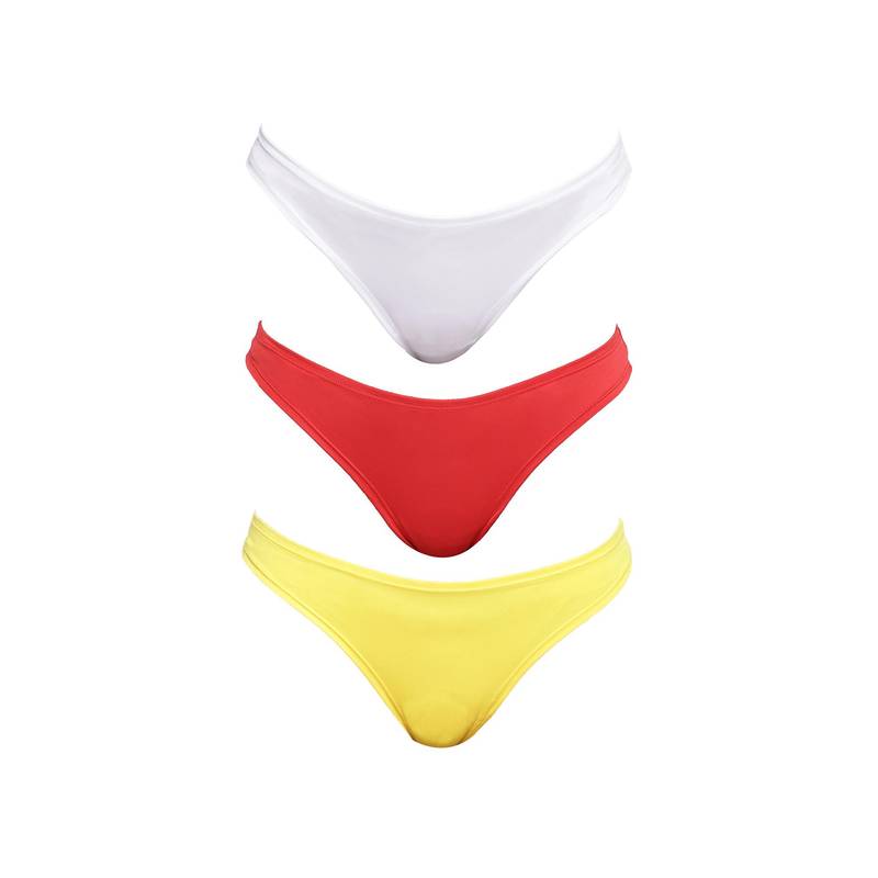 La Intimo Spiffy Semi Seamless Thongs - Multi-Color (Pack of 3) (2XL)