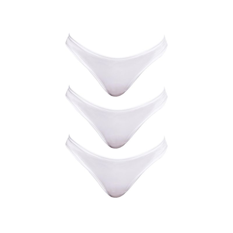 La Intimo Spiffy Semi Seamless Thongs - White (Pack of 3) (2XL)