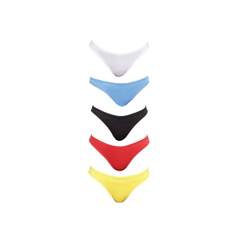 La Intimo Spiffy Semi Seamless Thongs - Multi-Color (Pack of 5) (2XL)