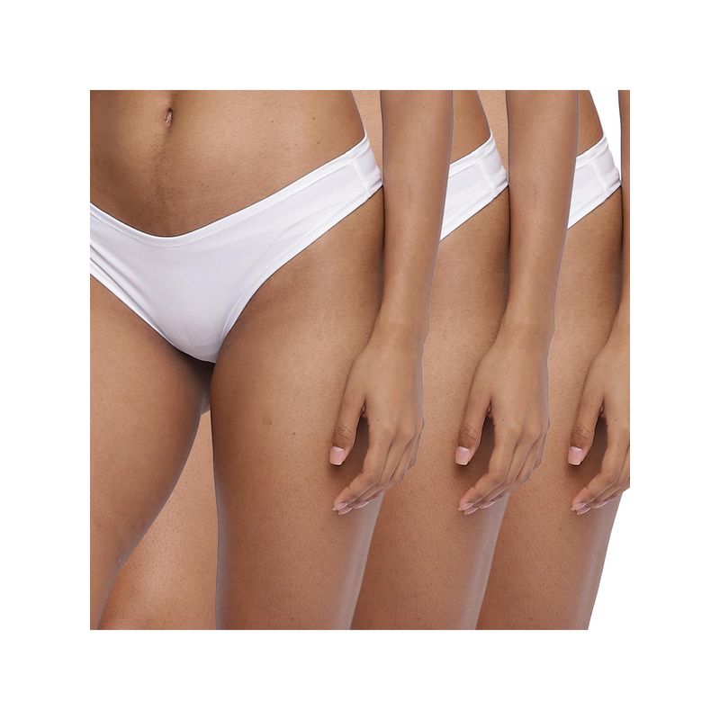 La Intimo Amor Love Semi Seamless Briefs - White (Pack of 3) (2XL)