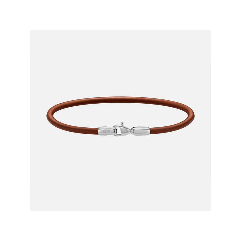 Daniel Wellington Unisex Leather Brown Leather Bracelet (Extra Large)