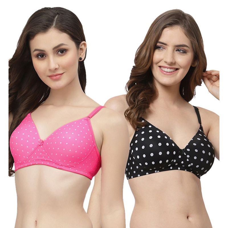 Cukoo Lightly Padded Bra - Multi-Color (Pack of 2) (32C)
