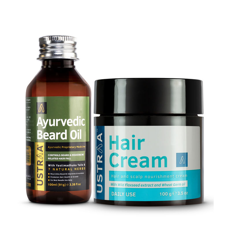 Ustraa Ayurvedic Beard Growth Oil & Hair Cream Daily Use Buy Ustraa Ayurvedic Beard Growth