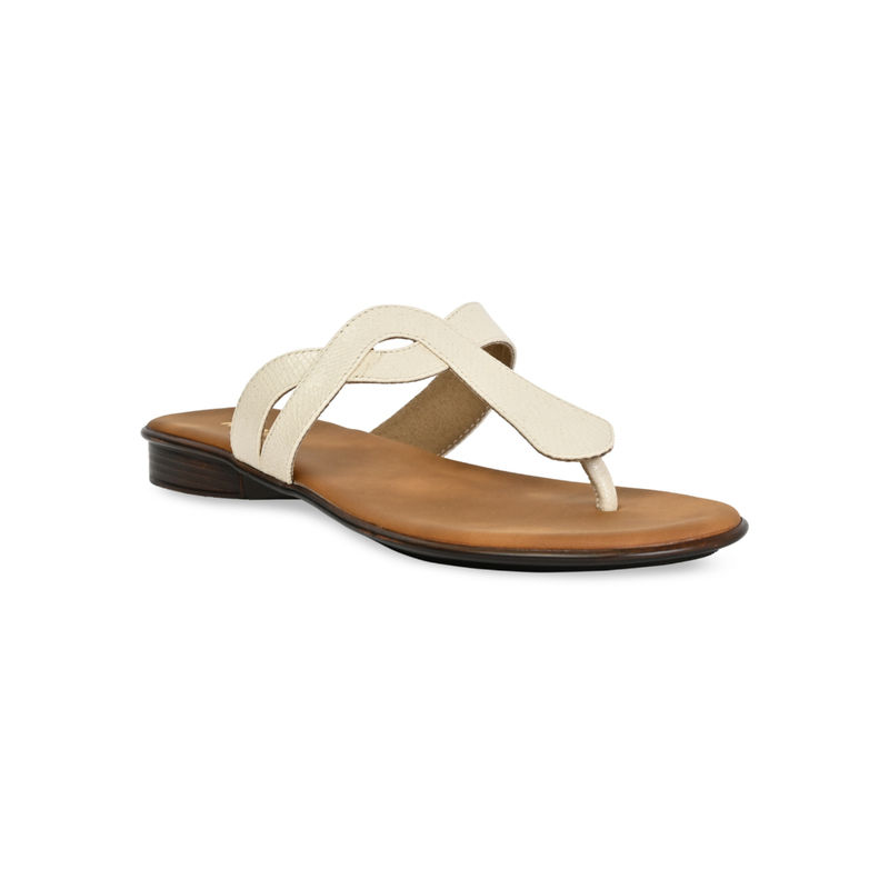 ROCIA By Regal Cream Women Casual Flats (EURO 37)