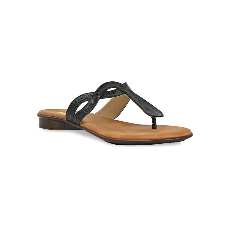 ROCIA By Regal Black Women Casual Flats (EURO 37)