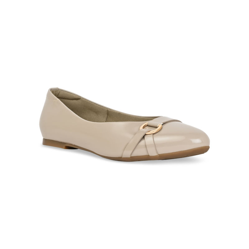 ROCIA By Regal Beige Women Patent Ballerinas (EURO 35)