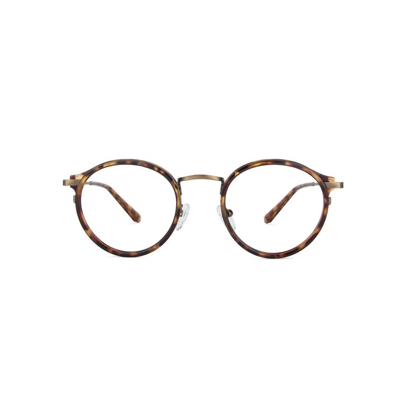 Buy Lenskart Blu Brown Round Small Blue Cut Anti-Glare Zero Power - Main Image