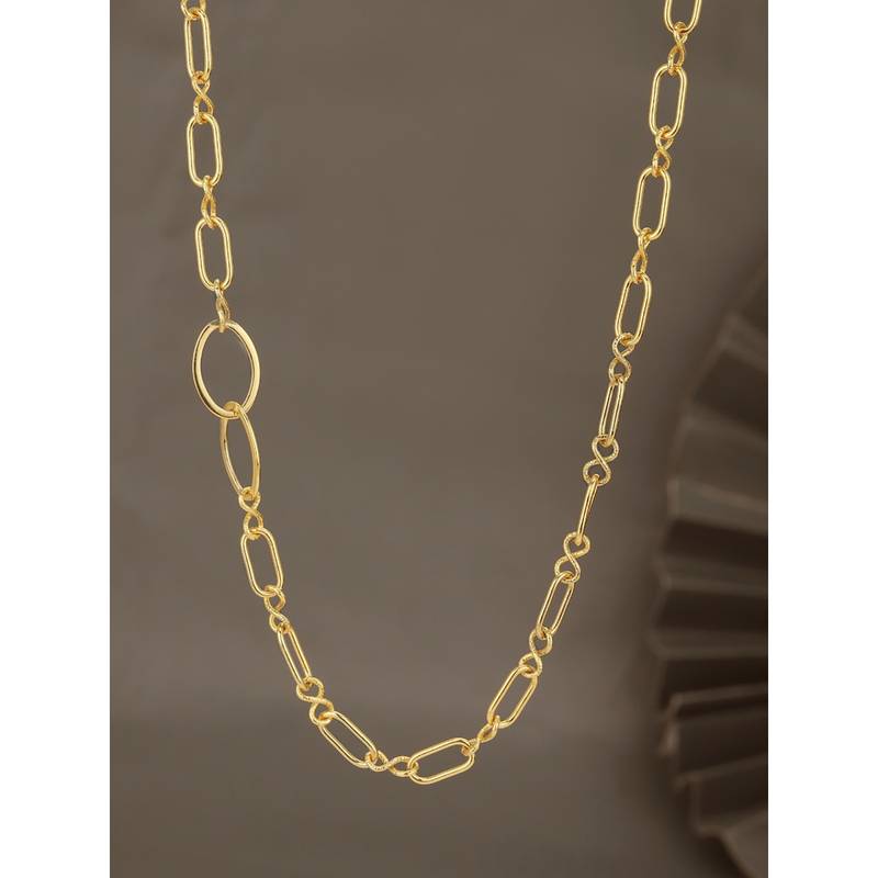 Buy Carlton London 18Kt Gold Plated Toggle Necklace Link Chain Online