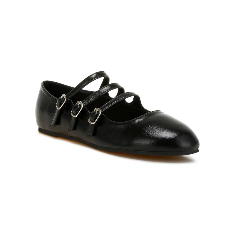 Rag & Co Women Black Ballerinas (EURO 39)