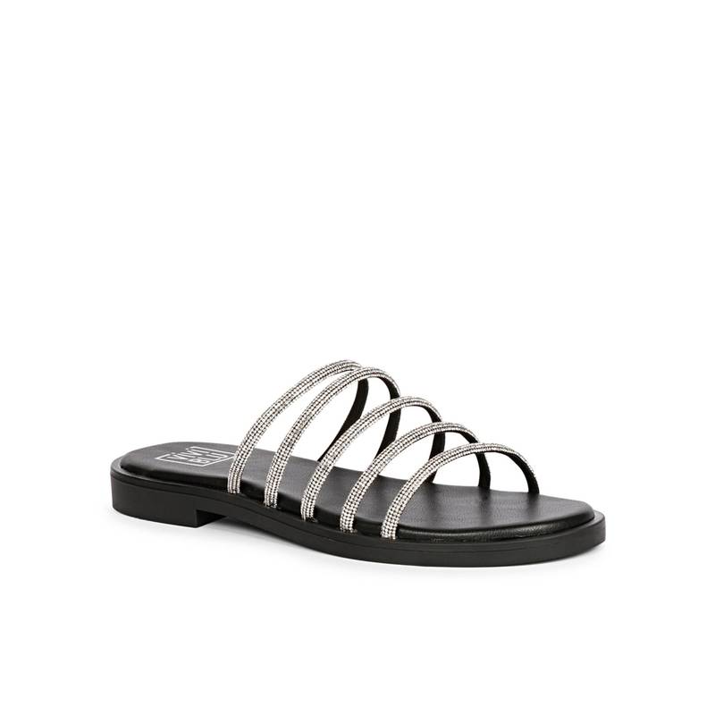 Saint G x Viviblu Black Leather Flats for Women (UK 3)