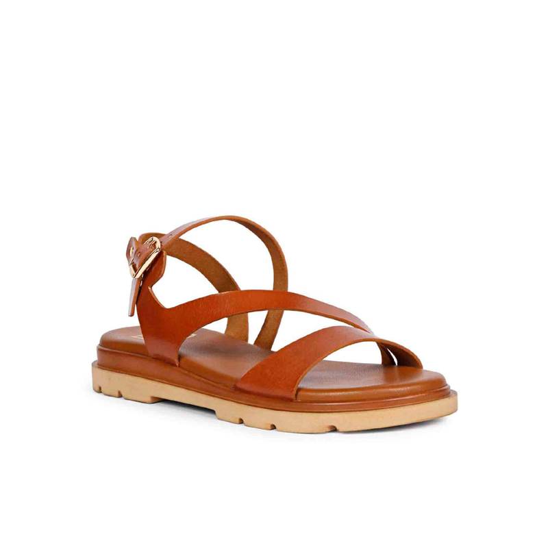 Saint G x Viviblu Brown Leather Sandals for Women (UK 5)