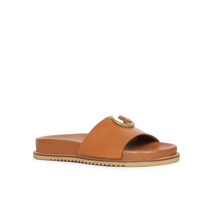 Saint G x Viviblu Tan Leather Sandals for Women (UK 3)