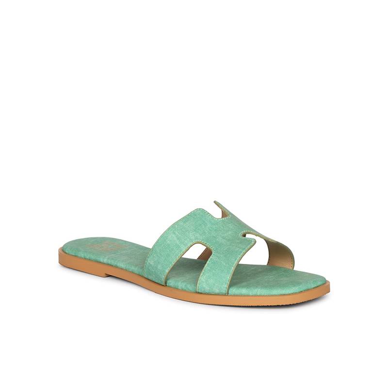 Saint G x Viviblu Green Flats for Women (UK 3)