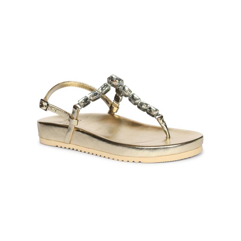 Saint G x Viviblu Gold Sandals for Women (UK 8)