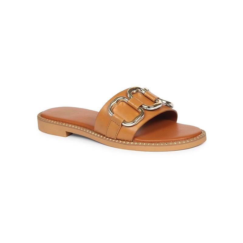 Saint G x Viviblu Tan Flats for Women (UK 3)