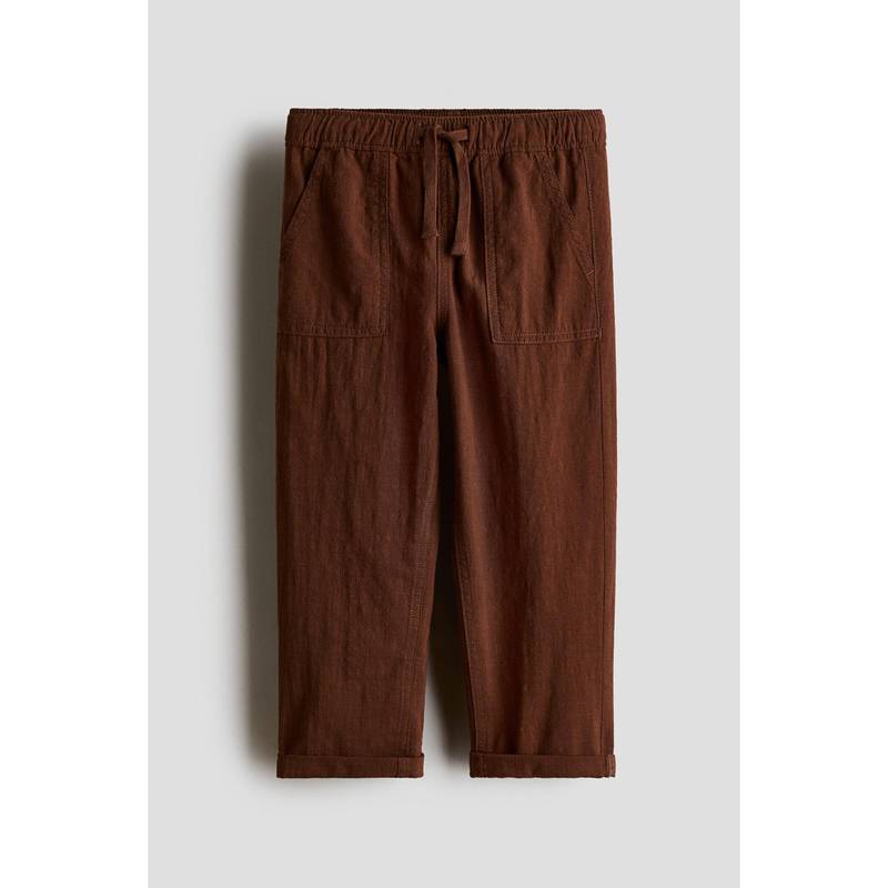 H&M Boys Brown Cotton Trousers (1.5-2 Years)