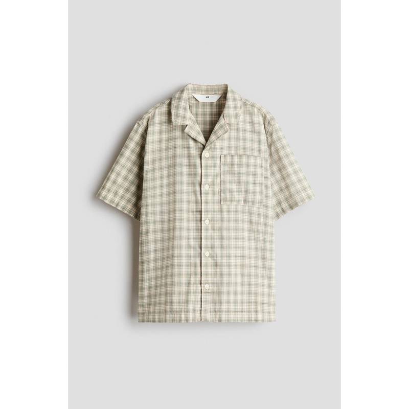 H&M Boys Green Cotton Resort Shirt (9-10 Years)