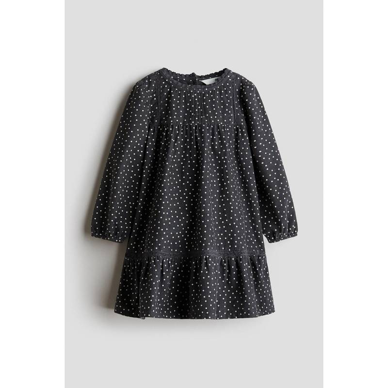 H&M Girls Grey Corduroy A-Line Dress (1.5-2 Years)