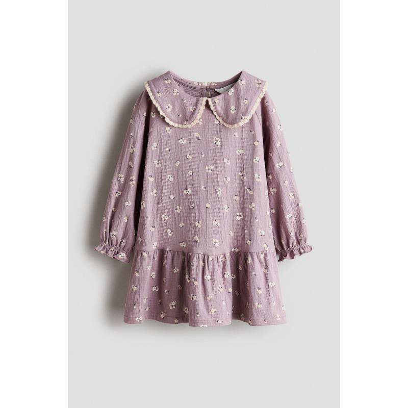 H&M Girls Purple Crinkled Dress (1.5-2 Years)