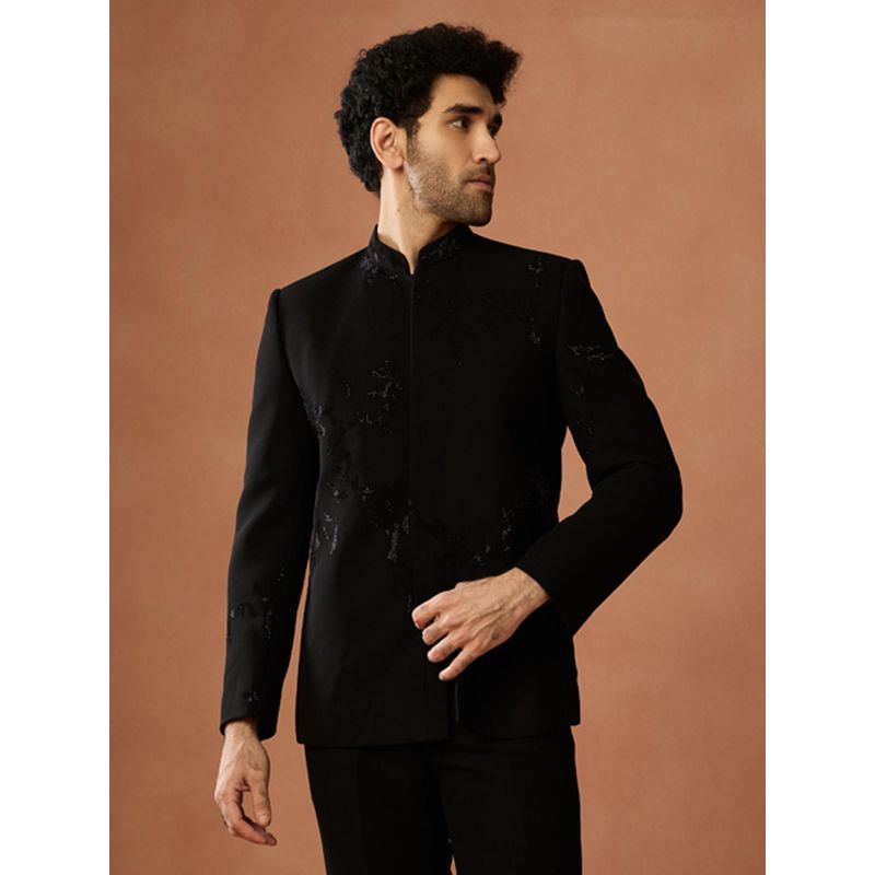 KISAH Men Silk Blend Embroidered Elegant Jodhpuri Bandhgala (44)