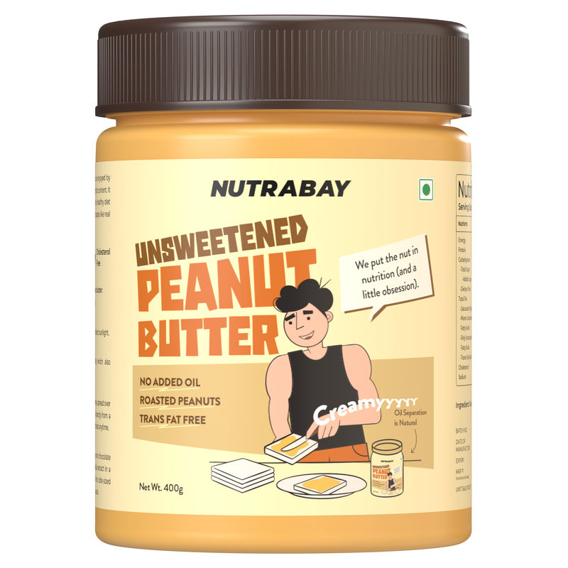 Nutrabay Foods Natural Peanut Butter Unsweetened - Creamy
