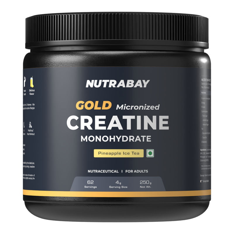 Nutrabay Gold Micronised Creatine Monohydrate Powder - Pineapple Ice Tea