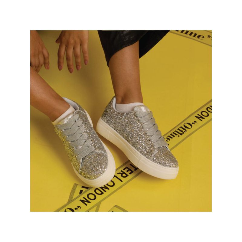 Hamster London Mousehole Silver Party Sneakers (EURO 39)