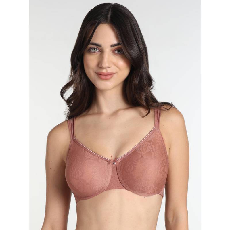Wacoal Womens Beige Athena Wired Seamless Lace Plus Size Bra (34G)