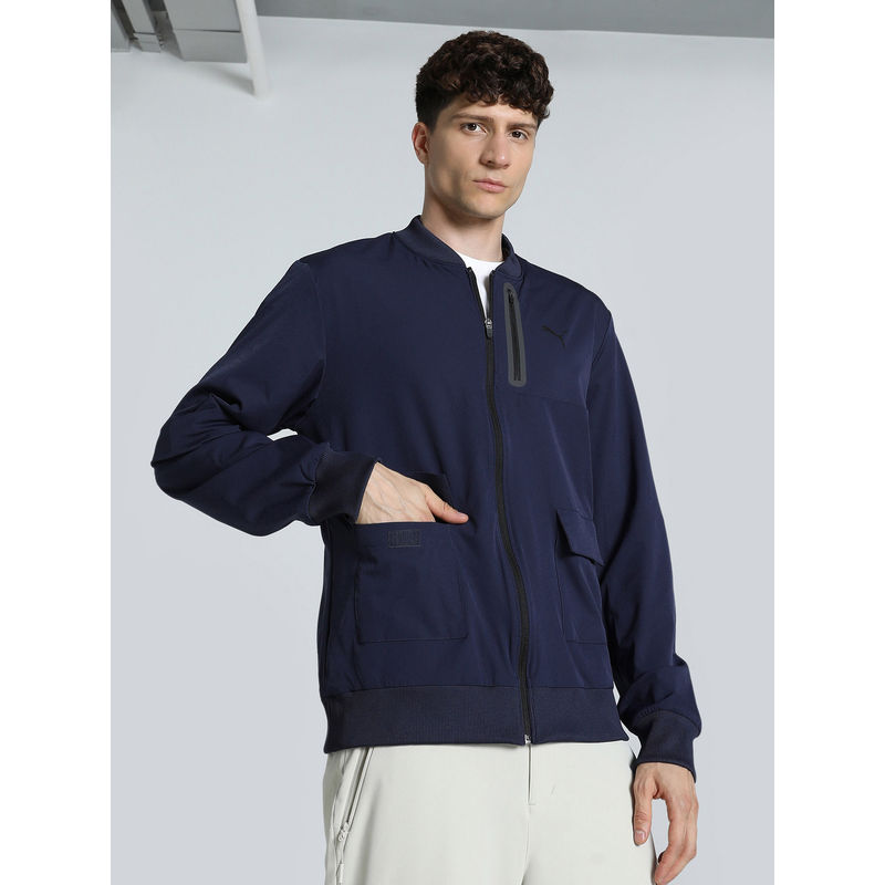 Puma Utility Men's Navy Blue Bomber Jacket (S)