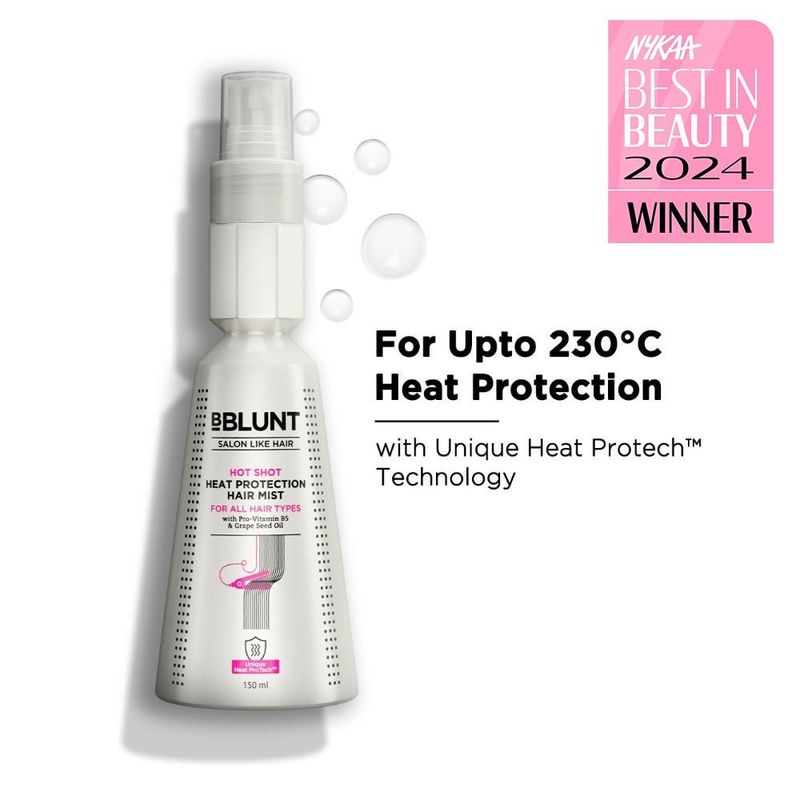 Buy BBLUNT Hot Shot Heat Protection Hair Mist with Grape Seed Oil, No