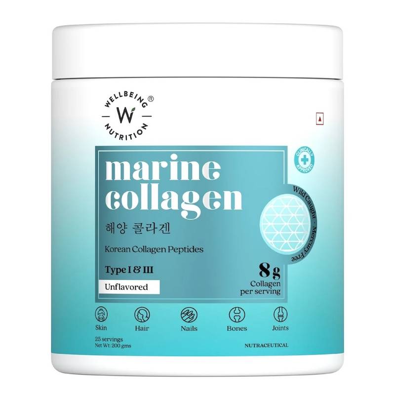 Wellbeing Nutrition Pure Korean Marine Collagen Peptides, Fine Lines & Wrinkles, UnFlavoured