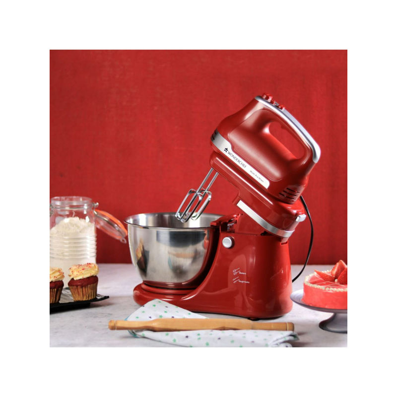 Buy Wonderchef Stand Mixer 300W Beater And Dough Kneader Crimson