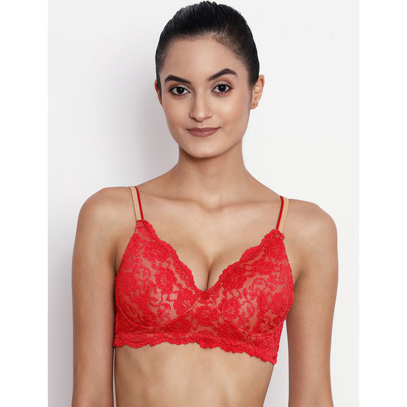 Abelino Heavily Padded Push-Up Bra - Red (30B)