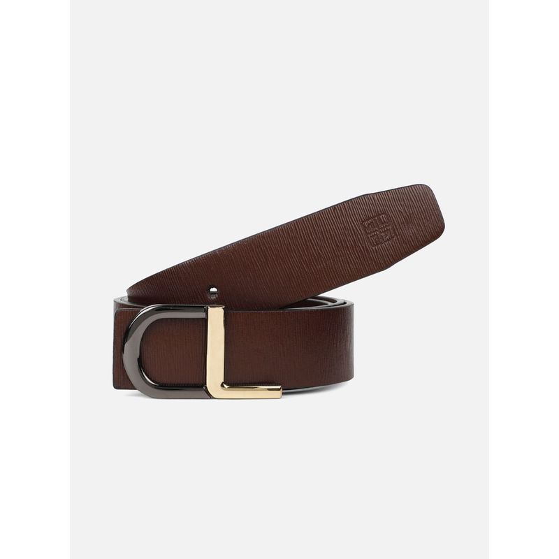 Carlton London Men Brown Sami Formal Leather Belt (32)