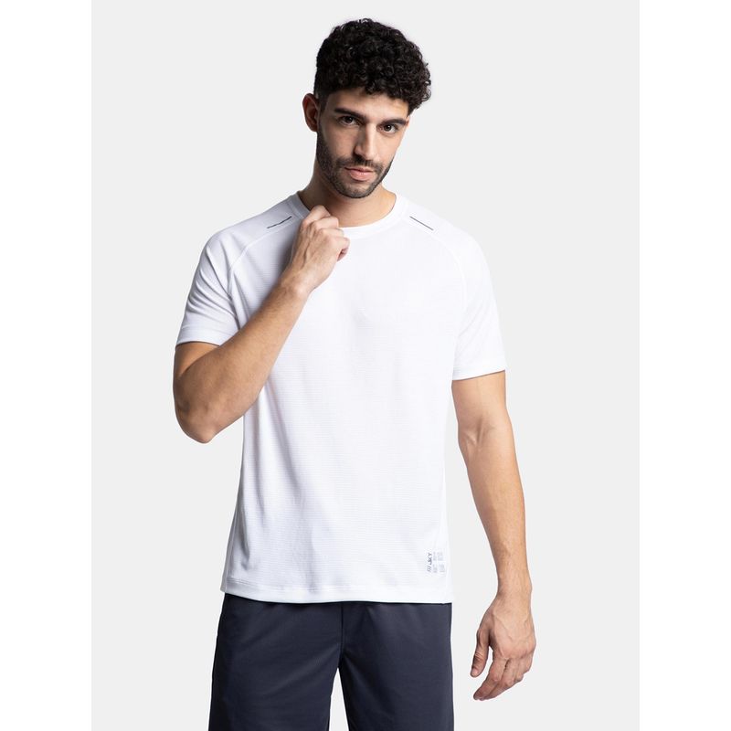 Jockey MV16 Men Lightweight Microfiber Solid Active Wear T-Shirt - White (L)