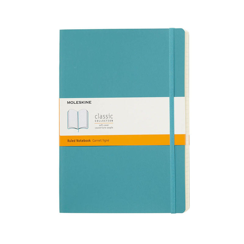 Moleskine Classic Notebook Ruled Soft Cover Xl Reef Blue Buy