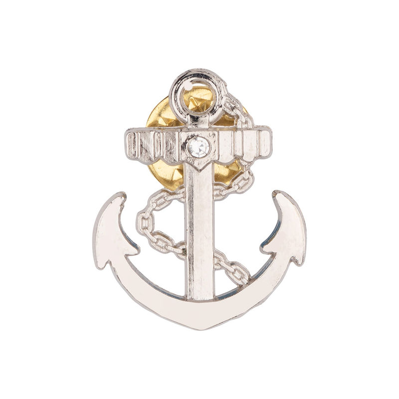 The Tie Hub Anchor Silver Lapel Pin Buy The Tie Hub Anchor Silver