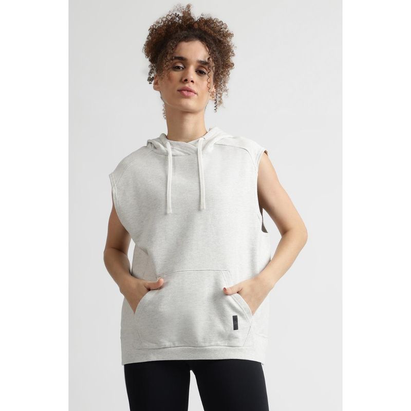 Reebok Womens Solid Grey Hoodie (XS)