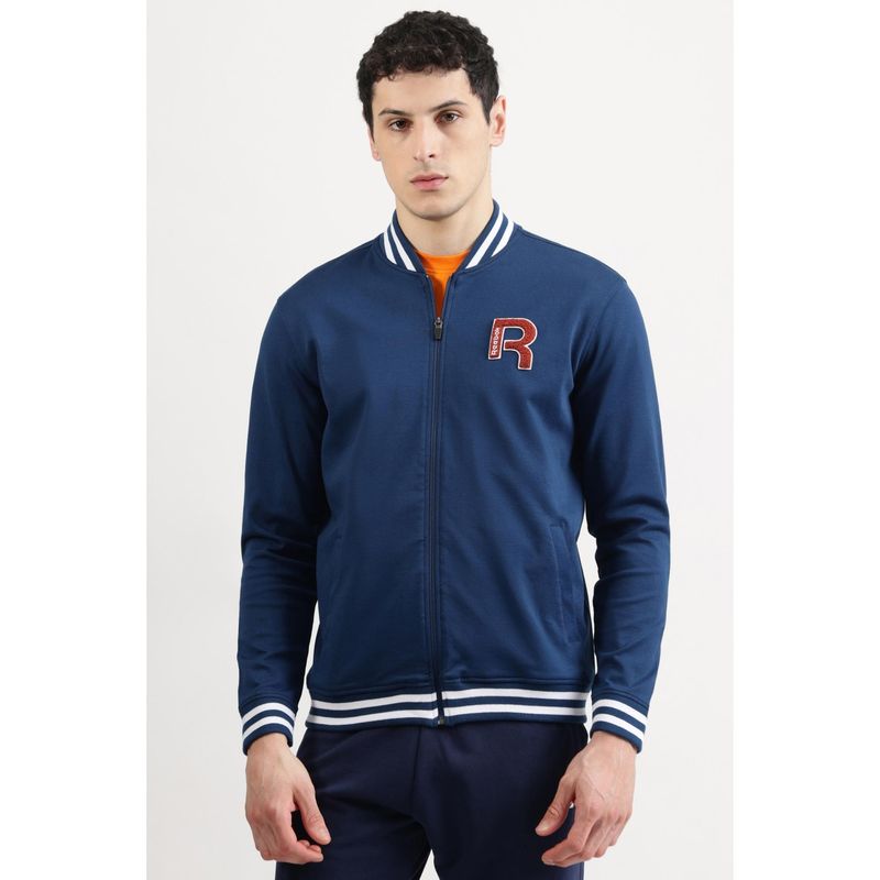 Reebok Mens Solid Navy Blue Jacket (M)