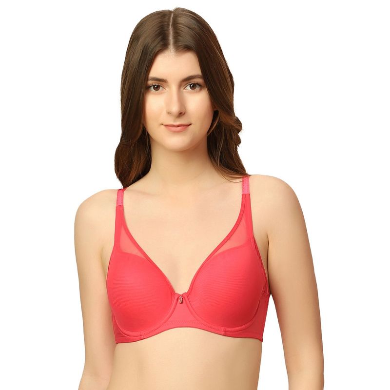 Triumph T-Shirt Bra Mesh Spotlight Wired-Padded Bra - Pink (34D)