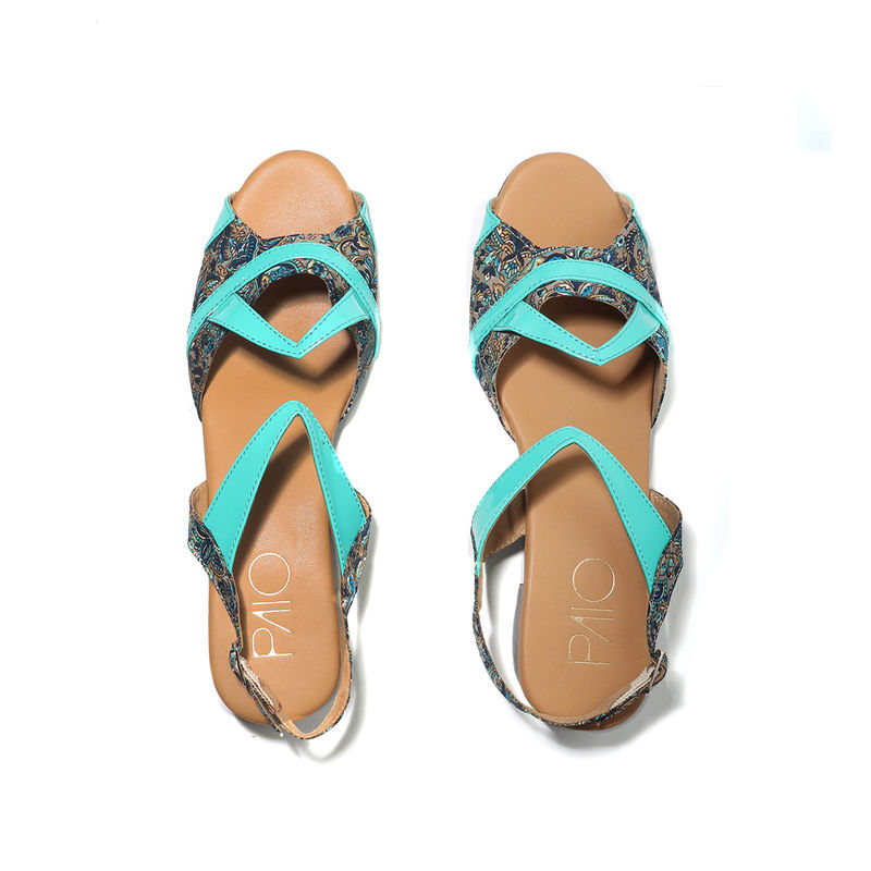 PAIO Lila Blue Fabric Sandals Buy PAIO Lila Blue Fabric Sandals Online