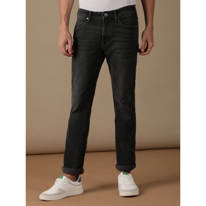 Wrangler Mens Millard Black Jeans Straight Fit (36)